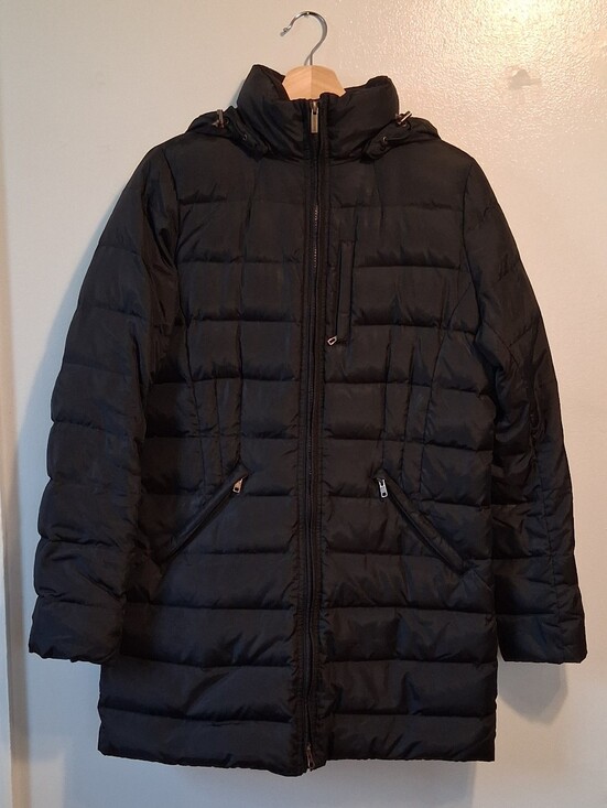 Lands' End Jackets & Blazers - Lands' End Black Puffer Long Jacket